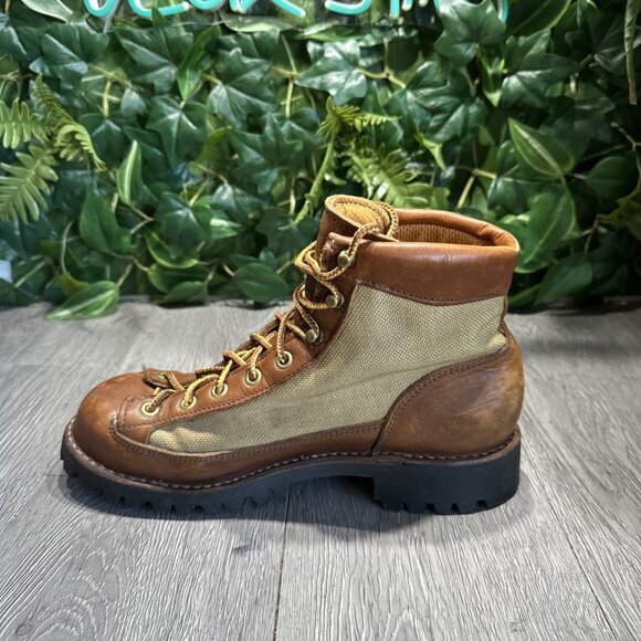 Vintage 1967 Danner & REI Men\'s Hiking Brown Leather Boots, Size 7  USA Made.